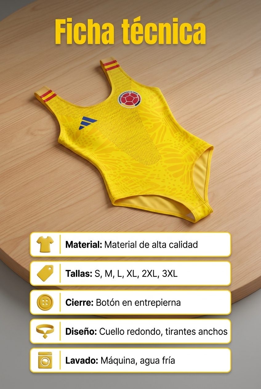 Ficha técnica del body Selección Colombia